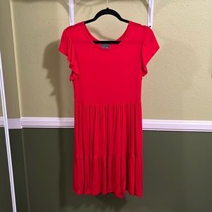 Flutter sleeve short summer dress